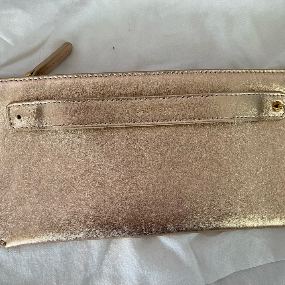Senreve Leather Bracelet Pouch Wristlet Clutch